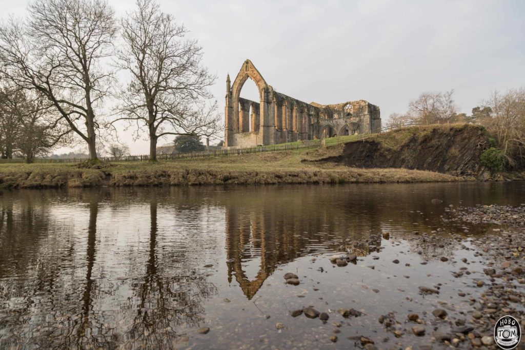 Bolton Abbey Priory across the River Wharfe