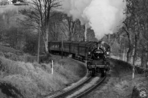 "Ivatt" leading the way towards Oxenhope Station.